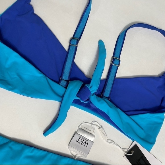 WET Bikini Two-Tone Reversible Blue Two-Piece Swim Suit Large - Picture 8 of 11